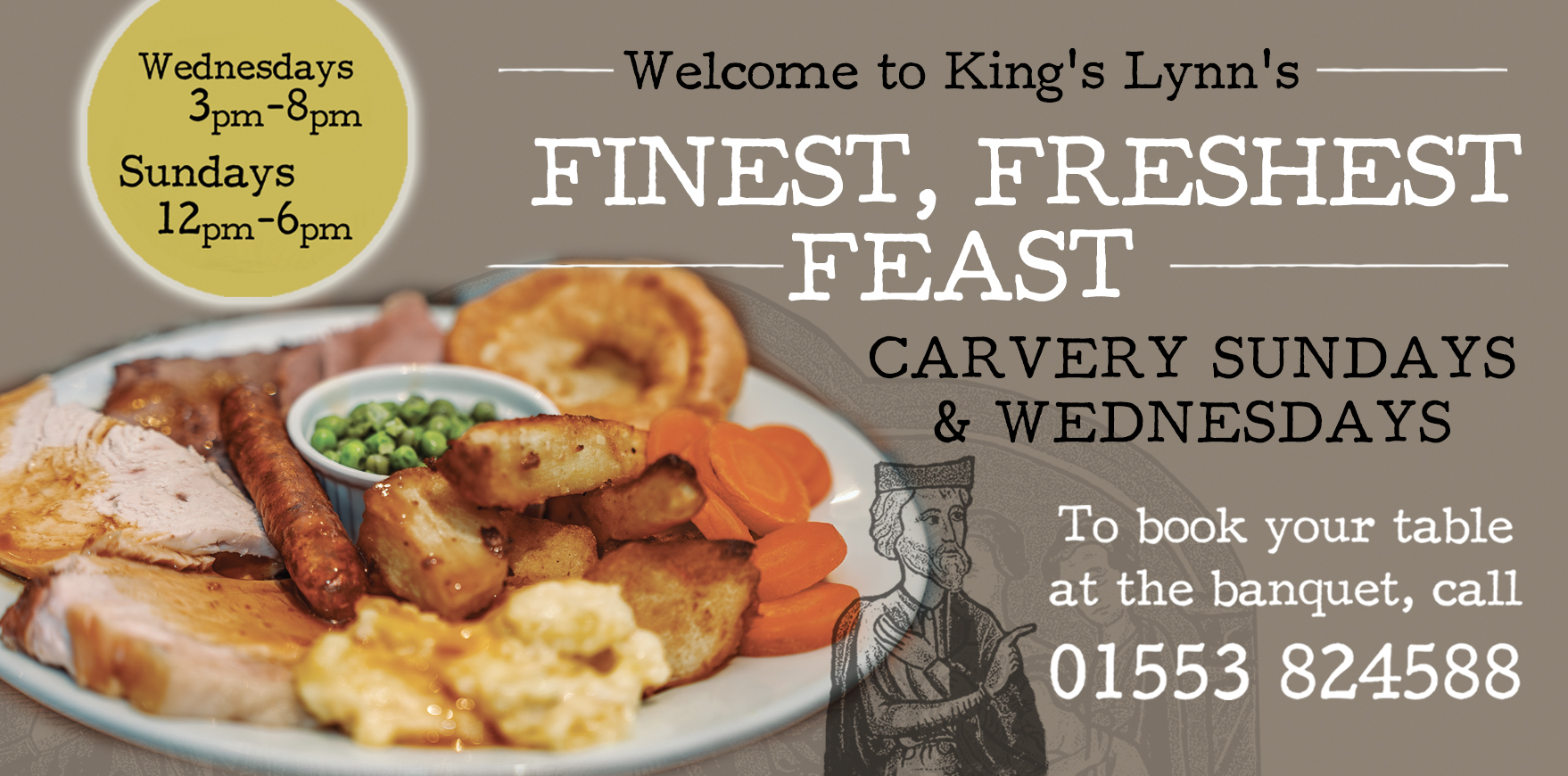 Sunday carvery served with locally source produce
